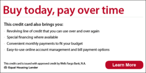 Wells Fargo Credit Card to Buy Today, Pay Over Time