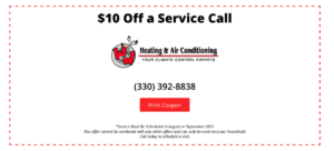 $10 off a service call coupon for W.W. Heating & Air Conditioning